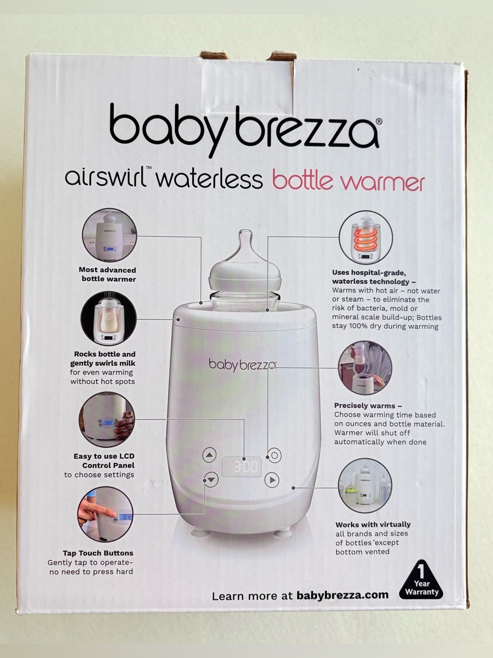 New & Sealed Baby Brezza AirSwirl Waterless Baby Bottle Warmer White BRZ0105 - Picture 9 of 9